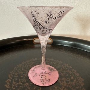 Collectible, Parisian Lolita martini glass